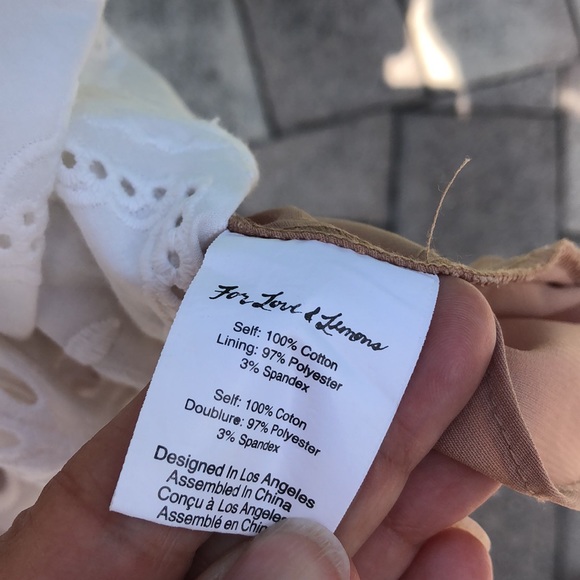 FOR LOVE & LEMONS WHITE FLOWER EYELET DRESS SIZE MEDIUM - Picture 9 of 12